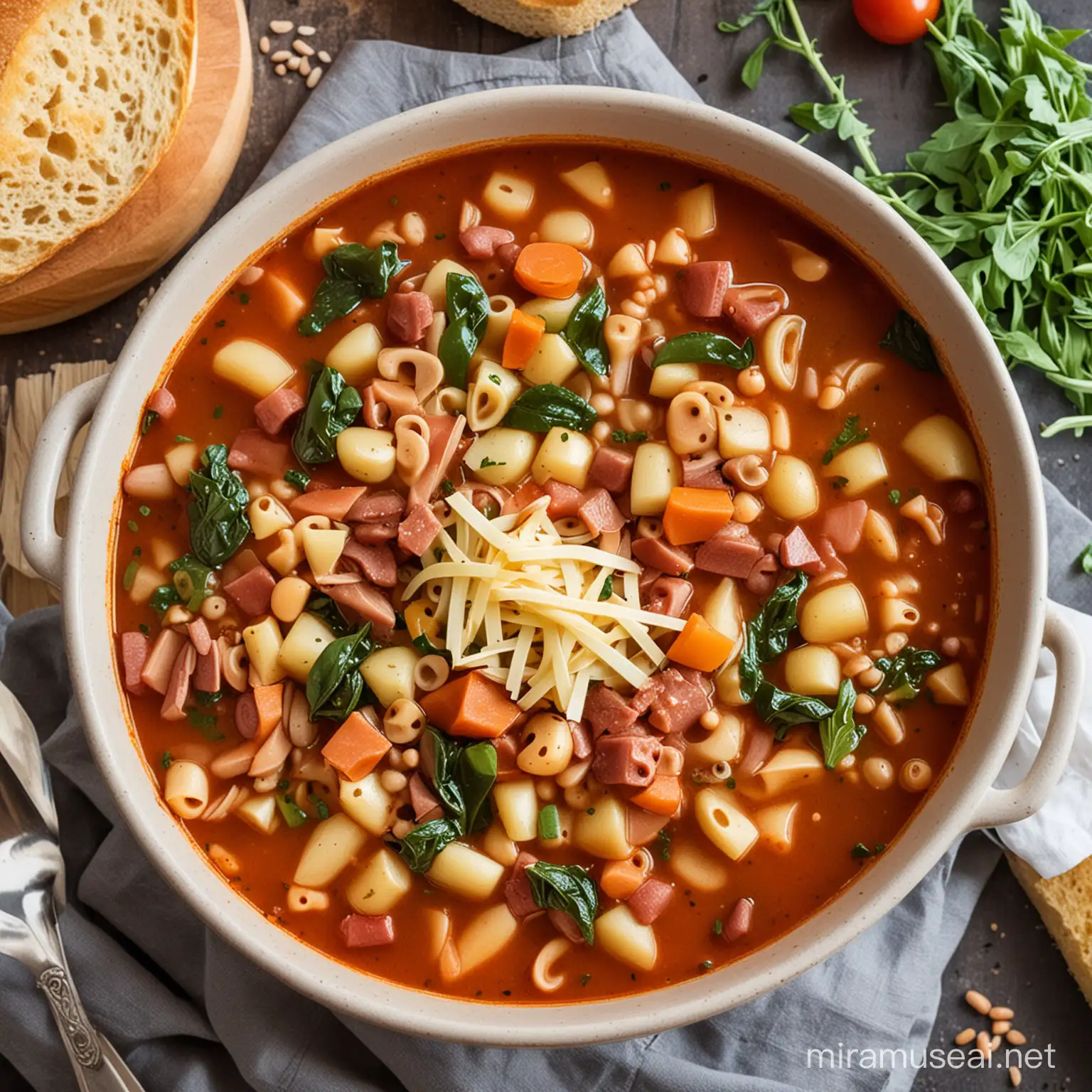 Hearty Minestrone Soup Recipe with Fresh Vegetables and Beans