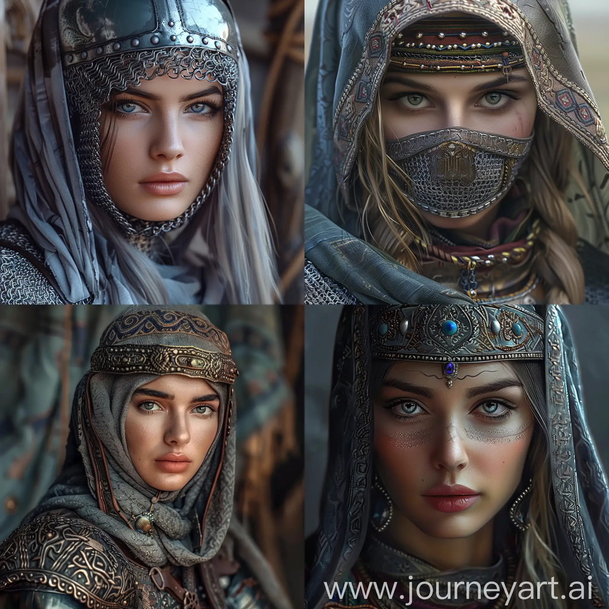 beauty girl , Medieval , Türk Warrior , ultra realistic

