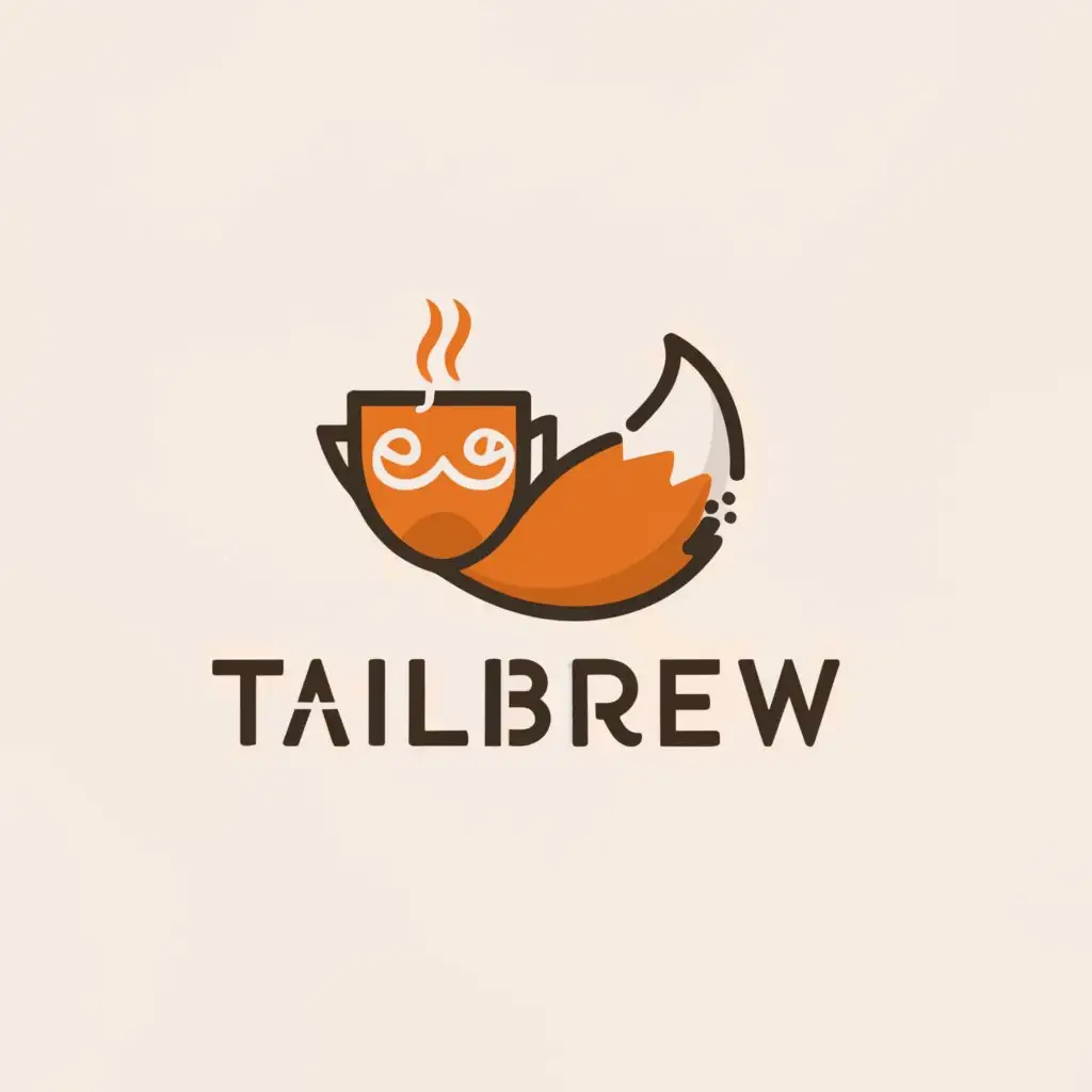 a logo design,with the text "TailBrew", main symbol:fox fox tail tea,Moderate,be used in Restaurant industry,clear background