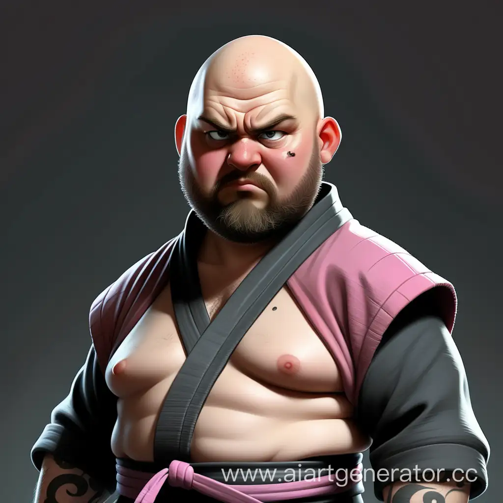 Bald-and-Chubby-Ninja-Unique-Character-Art-for-Over-30s