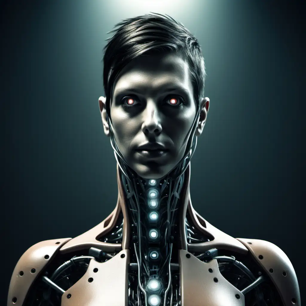 Futuristic Transhumanist Concept Cybernetic Integration