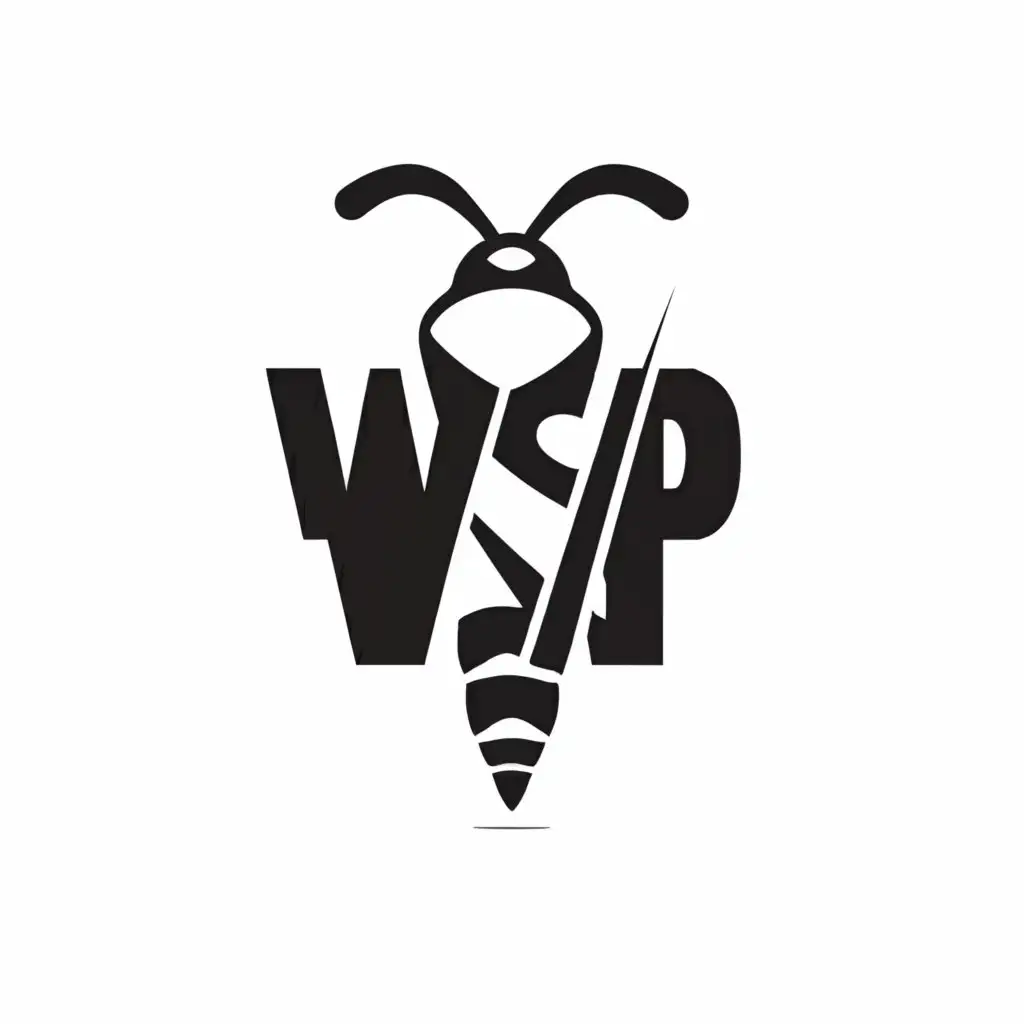 a logo design,with the text "WSP", main symbol:wasp,Moderate,be used in Automotive industry,clear background