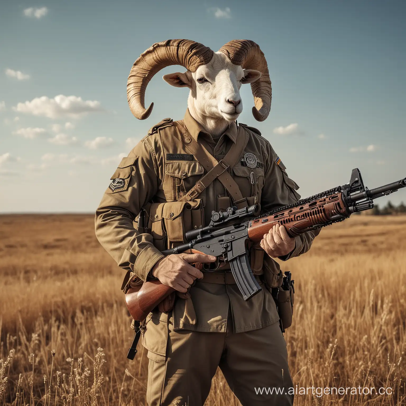 Ram-Soldier-with-Rifle-in-Field
