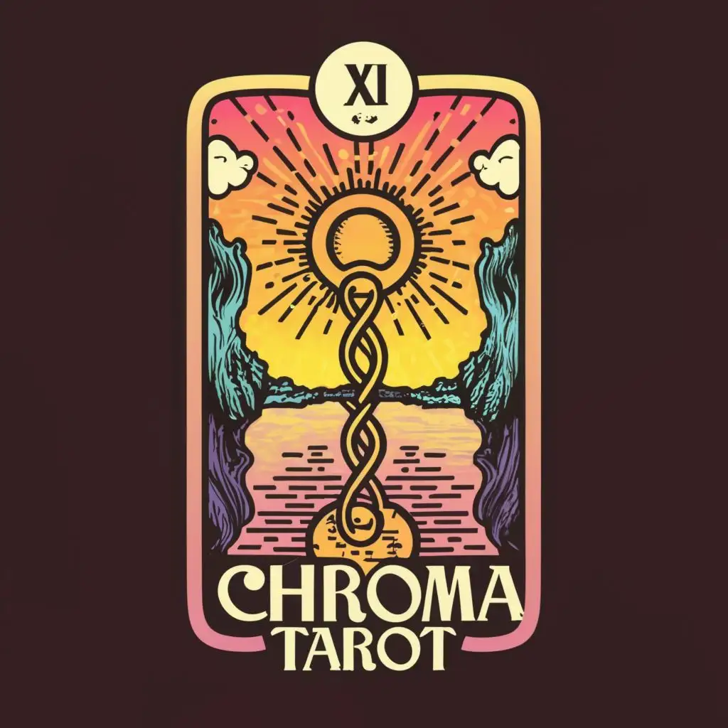 logo, Tarot Cards, with the text "Chroma Tarot", typography, be used in Religious industry