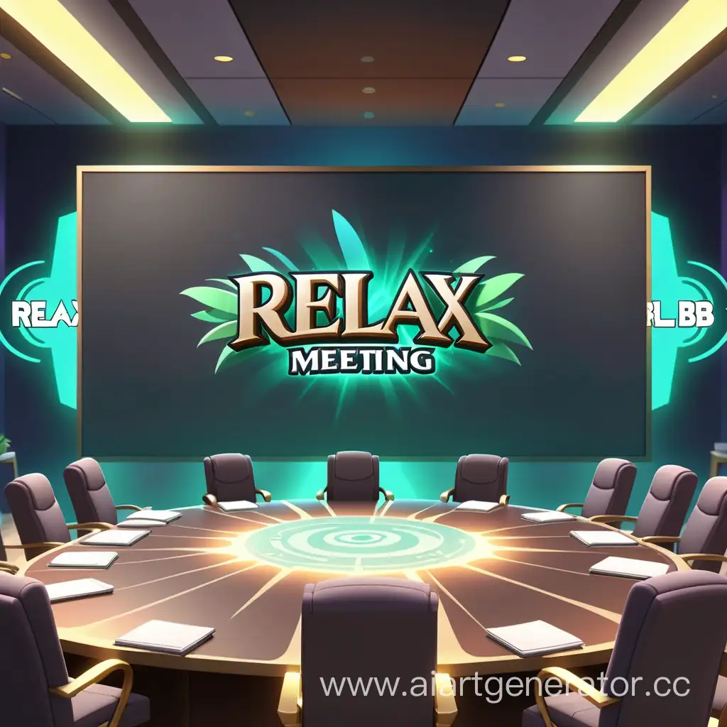 на фоне MLBB присутствует надпись по середине с текстом  Relax Meeting

