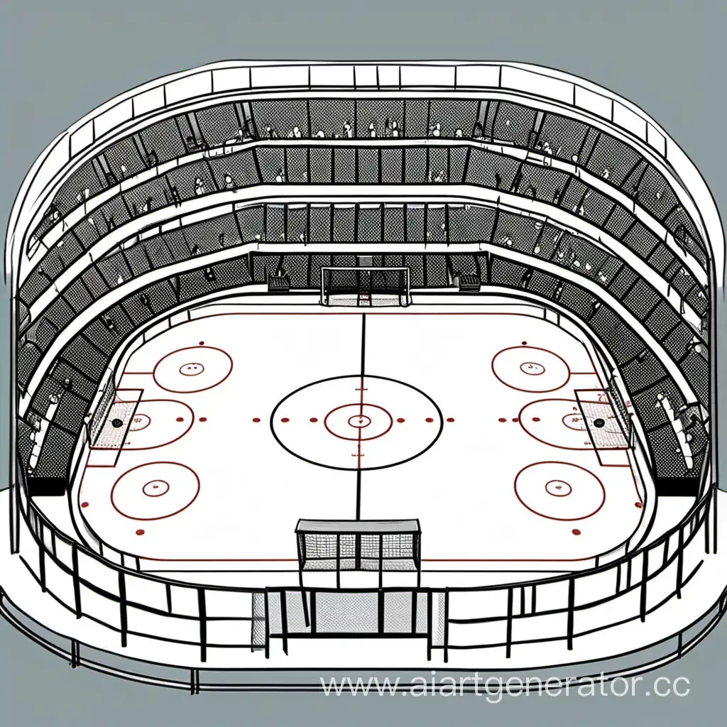 Miniature-Hockey-Rink-with-Enthusiastic-Players-in-Action