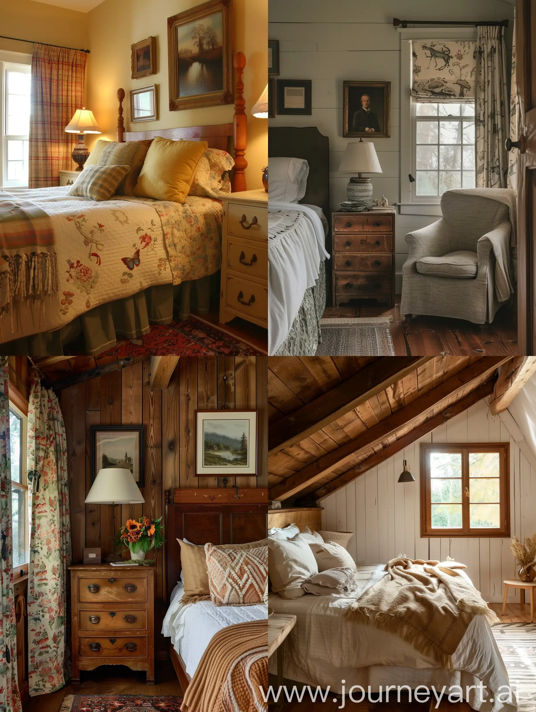 American-Country-Style-Bedroom-with-Side-View