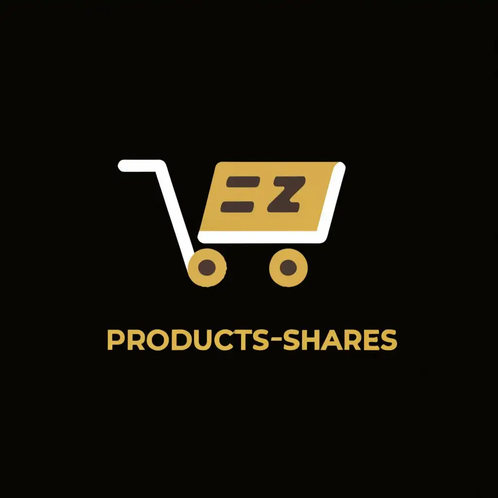 LOGO-Design-For-ProductsShares-Minimalistic-Shopping-Cart-Symbol-for-Retail-Industry