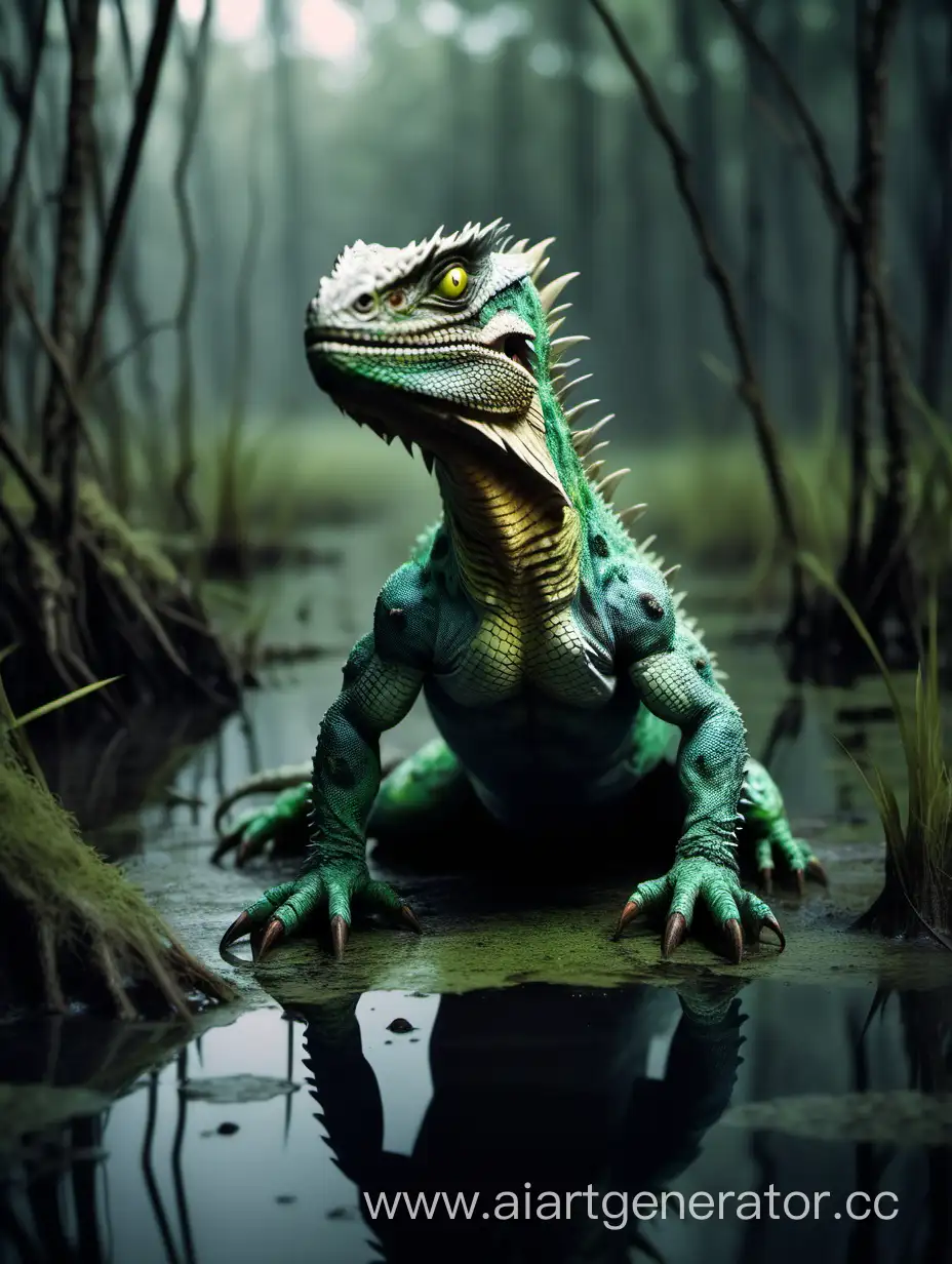 Majestic-Swamp-Dweller-Enchanting-Beast-Lizard-Amidst-Nature