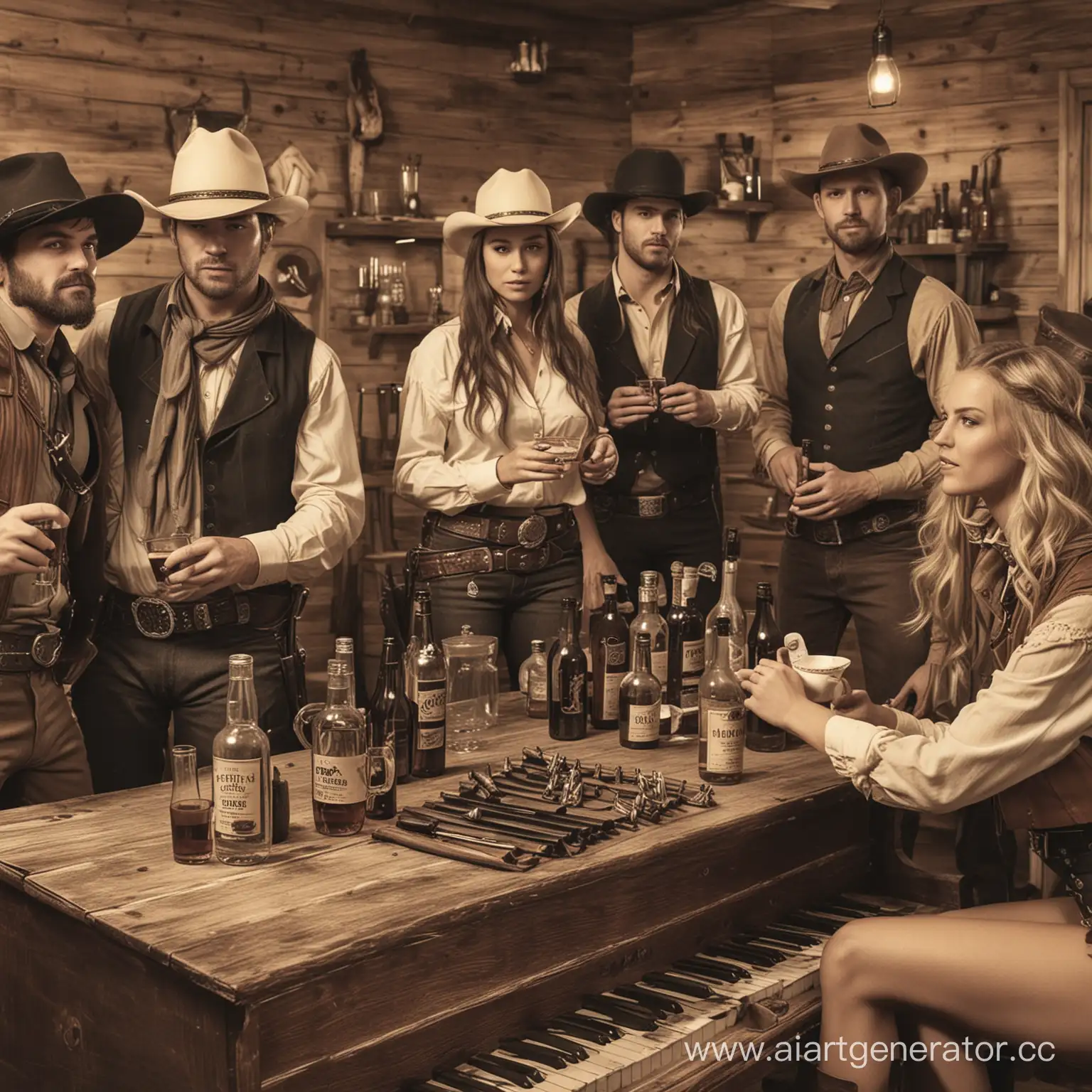 Wild-West-Cowboy-Party-with-Guns-and-Music
