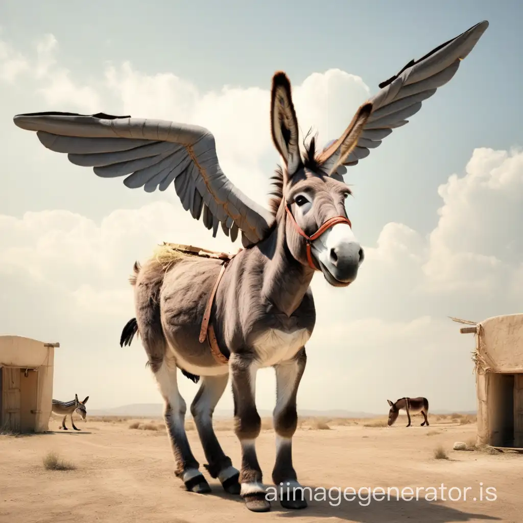 donkey with wings