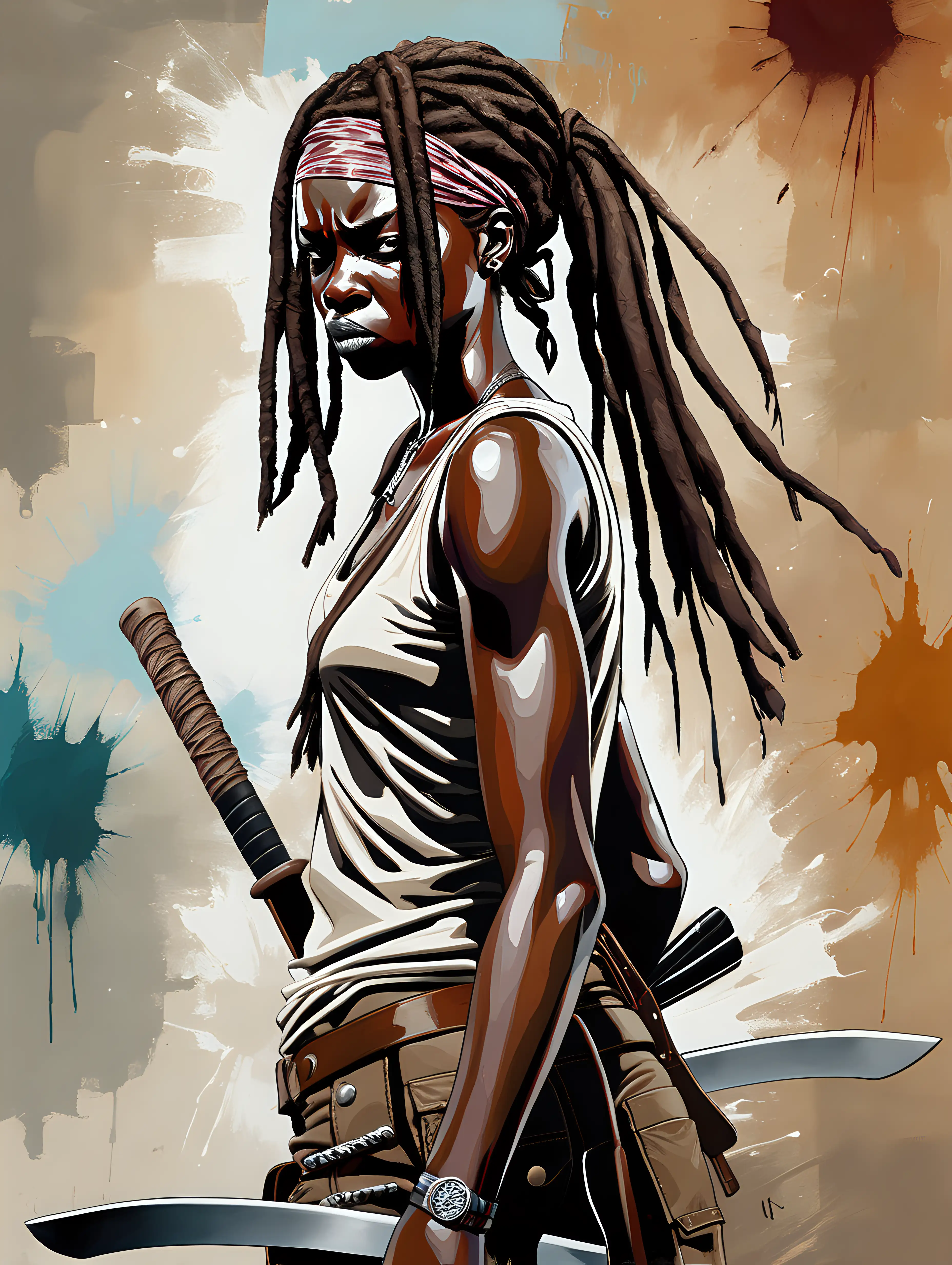 Michonne Abstract Expressionism Art