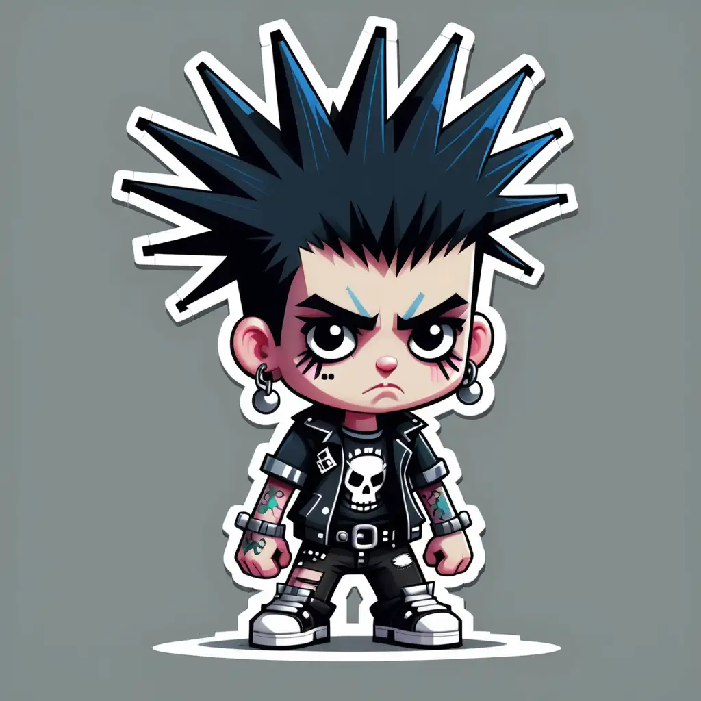 Pixel Punk Character Illustration