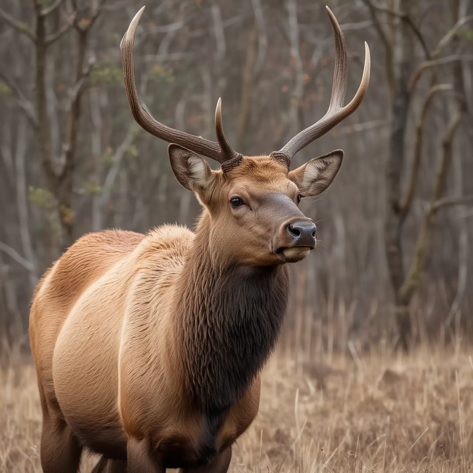 Graceful Female Elk in Natural Habitat