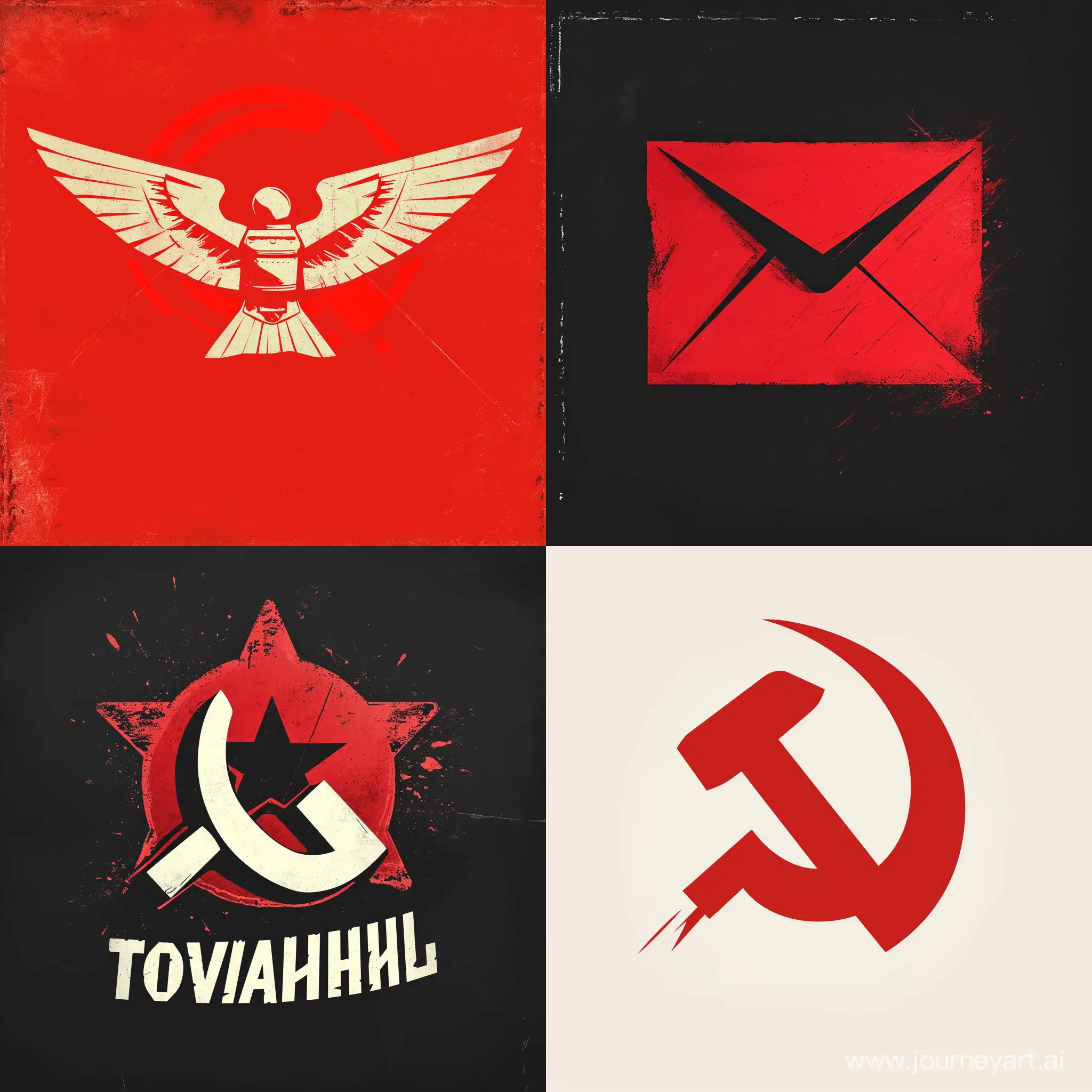 logo for soviet era messanger called tovarischi