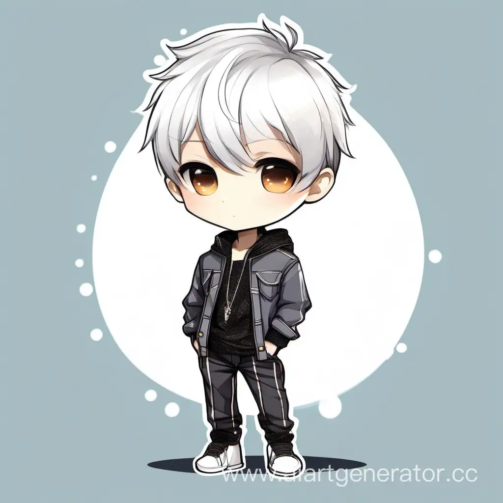 Stylish-Chibi-Boy-with-Short-White-Hair-in-Fashionable-Clothes