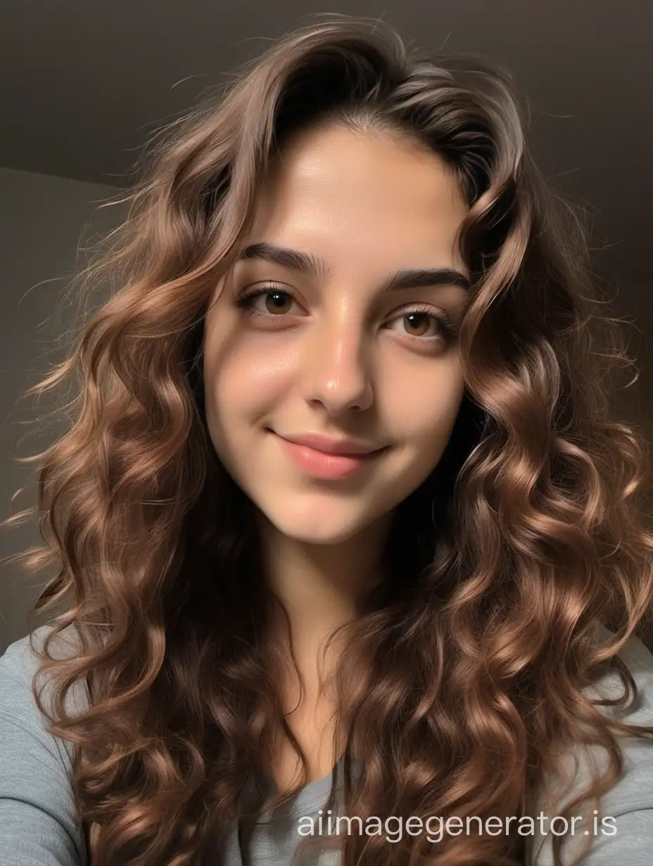 Italian-College-Student-Michela-with-Brown-Wavy-Hair-Heading-to-the-Gym