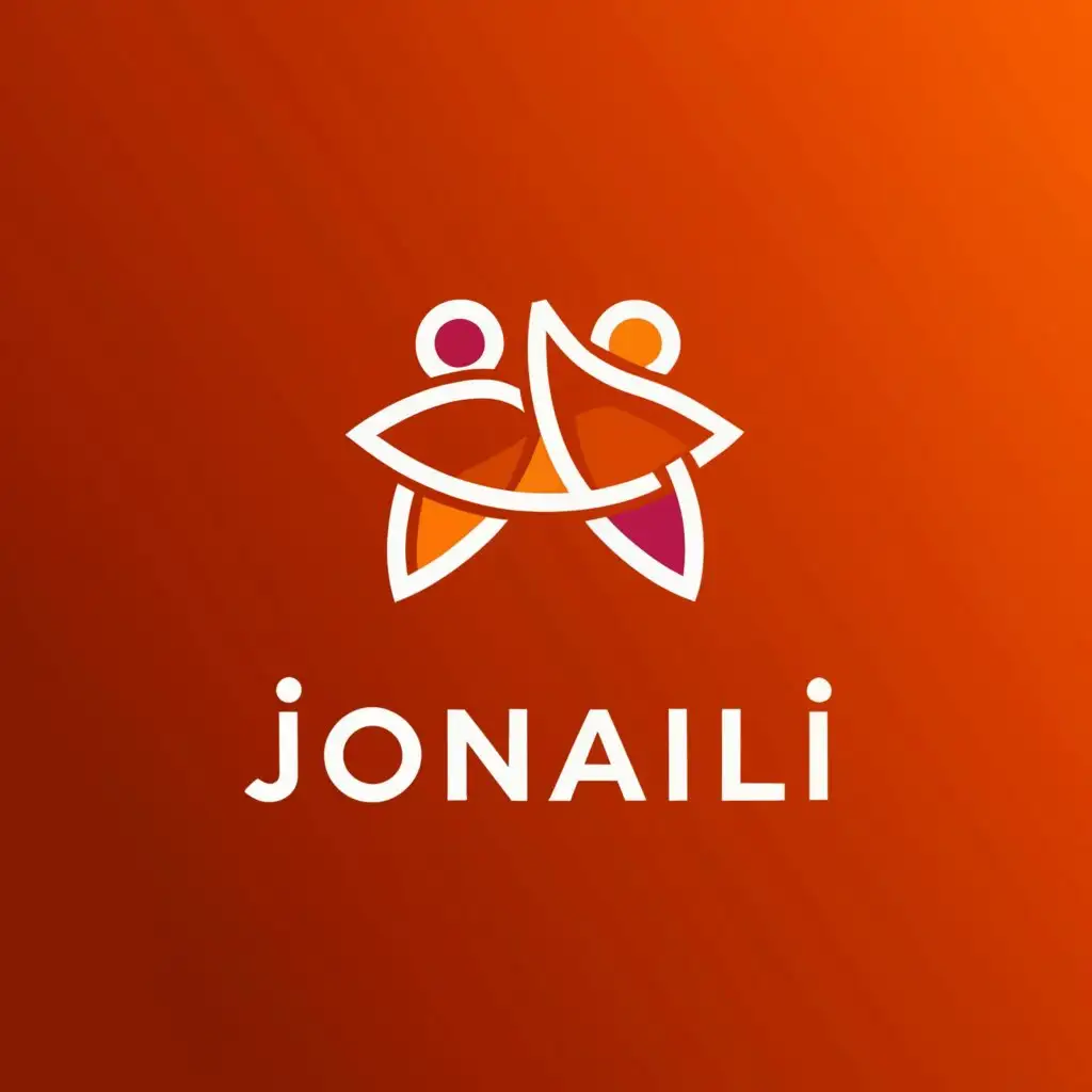 a logo design,with the text "Jonali", main symbol:Friends,Moderate,clear background