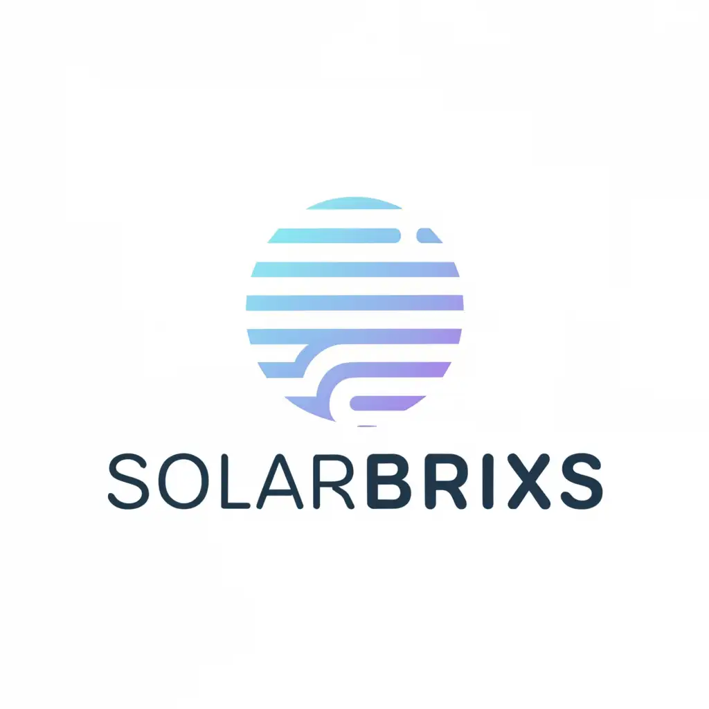 a logo design,with the text "SolarBrixs", main symbol:Sky,Minimalistic,be used in Technology industry,clear background