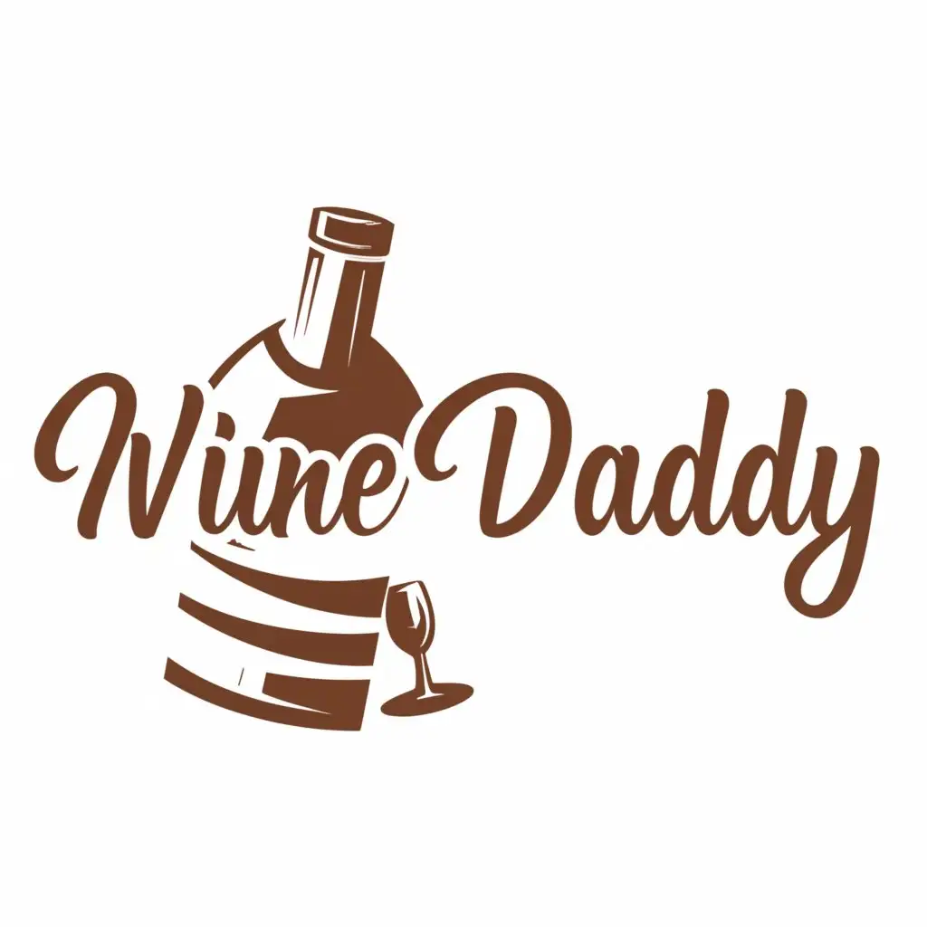 LOGO-Design-for-Wine-Daddy-Minimalistic-Wine-Symbol-for-Restaurant-Industry