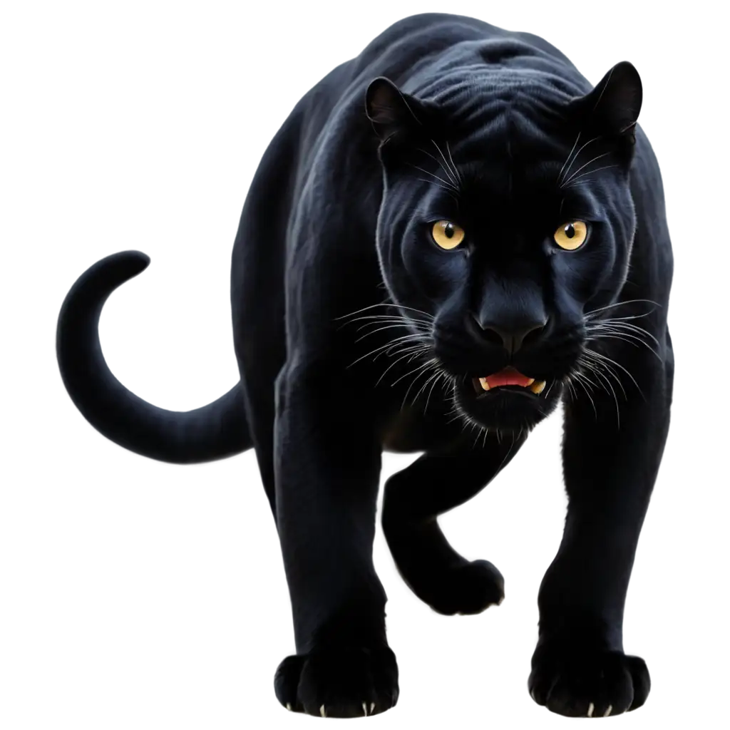 a panther emerging head on vector
