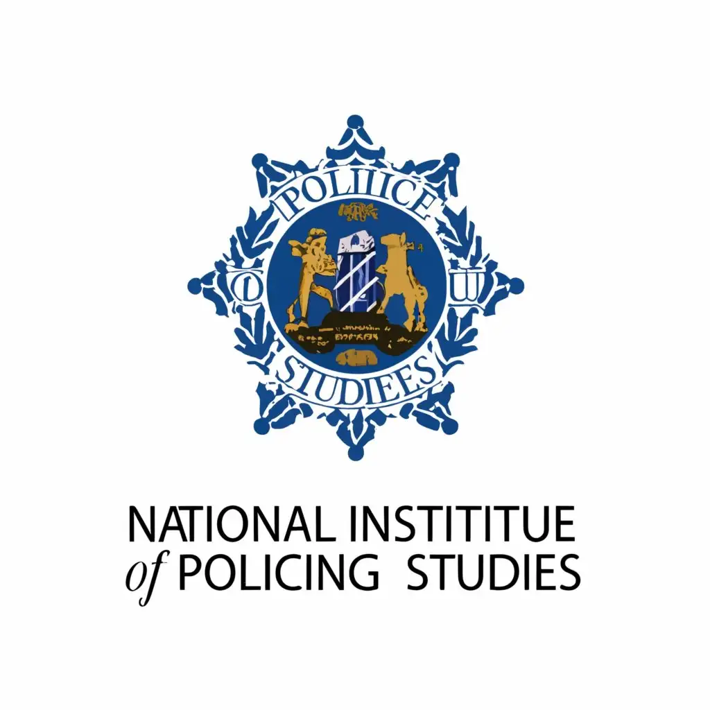 a logo design,with the text "National Institute of Policing Studies", main symbol:A UK police emblem,Minimalistic,clear background