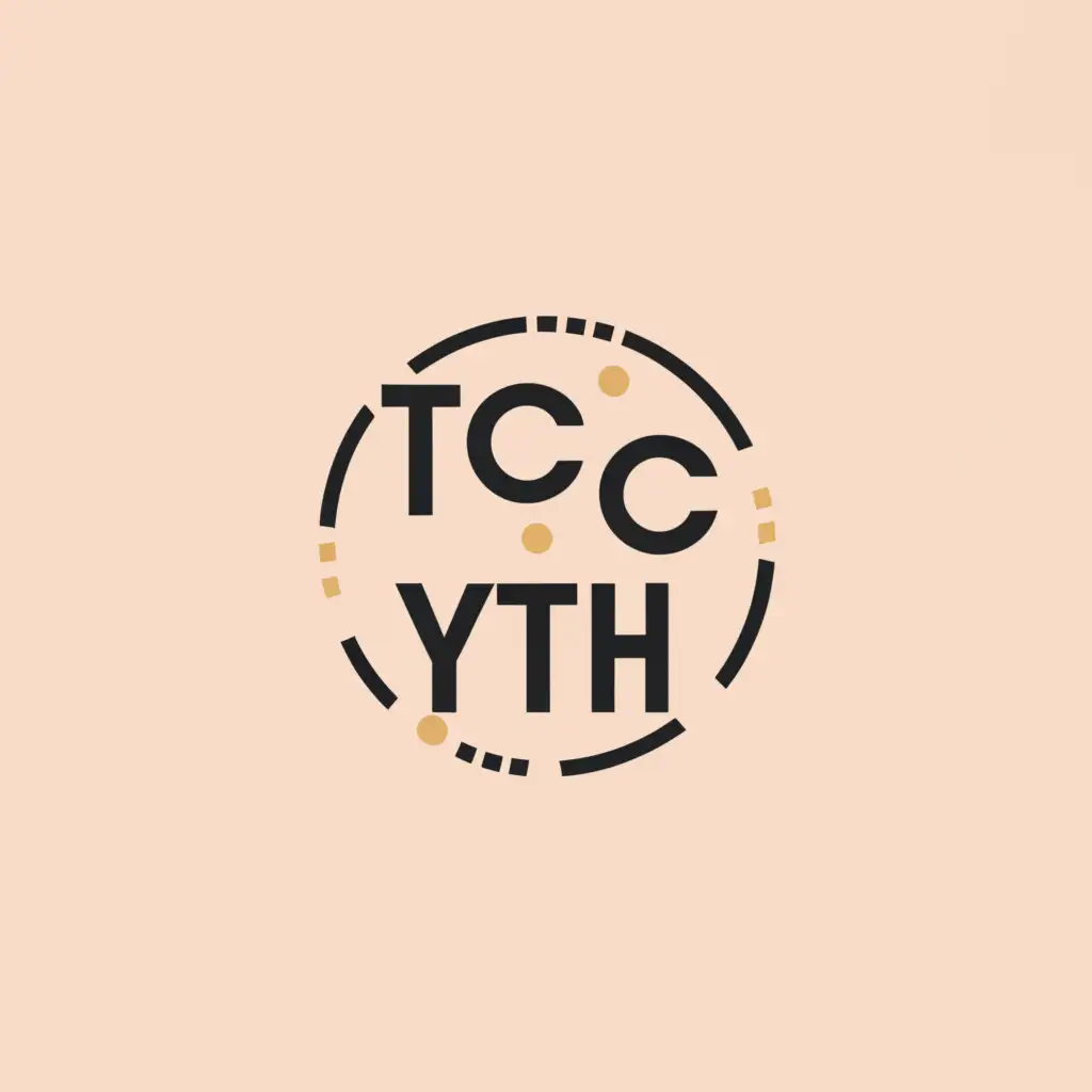 a logo design, with the text 'TCC YTH', main symbol: Letters inside circle, Minimalistic, to be used in Entertainment industry, clear background