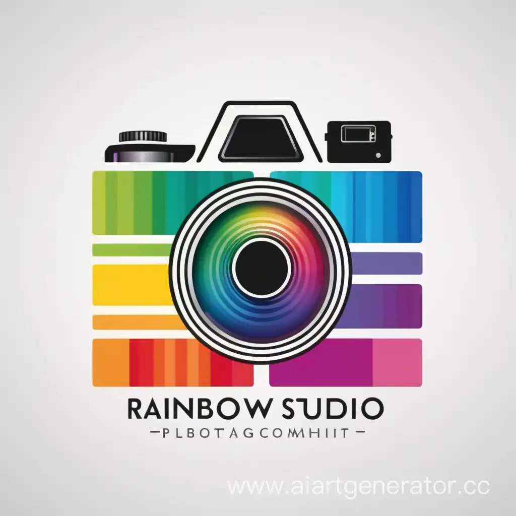 Modern-Camera-Logo-Design-for-Rainbow-Design-and-Printing-Studio