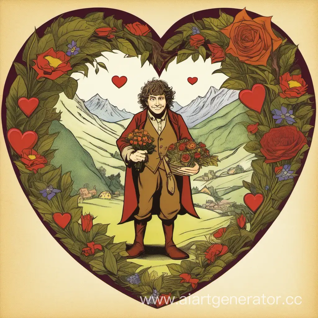 Enchanting-Hobbit-Holding-a-Heartwarming-Bouquet