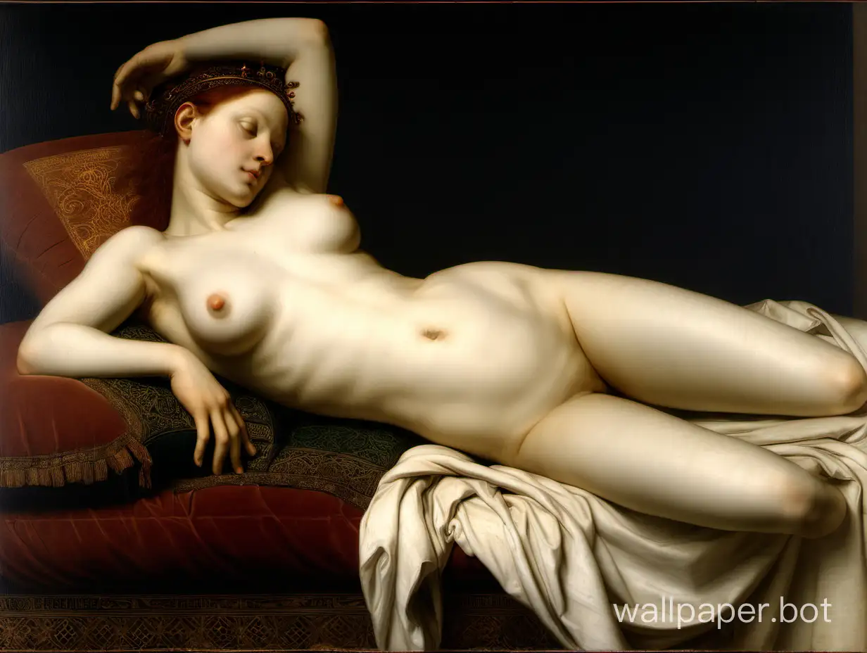 Nude-Renaissance-Art-Reclining-Danae-in-Classic-Style
