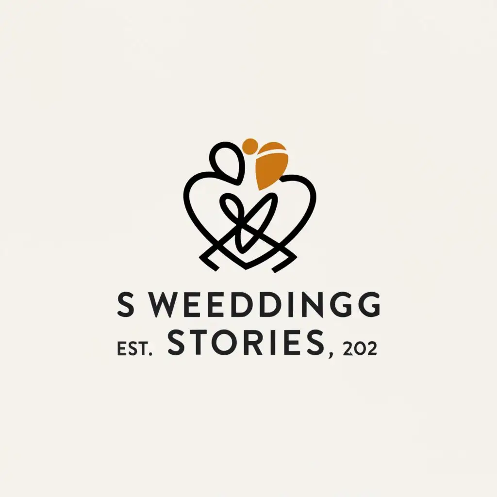 a logo design,with the text "SK WEDDING STORIES", main symbol:Photo,Minimalistic,clear background