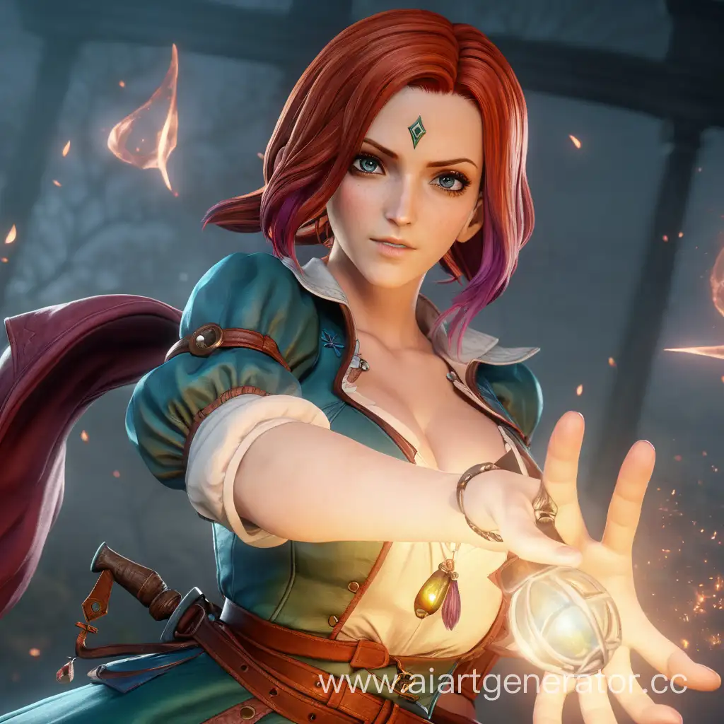 Enchanting-Anime-Spell-Cast-by-Triss-Magical-Artwork