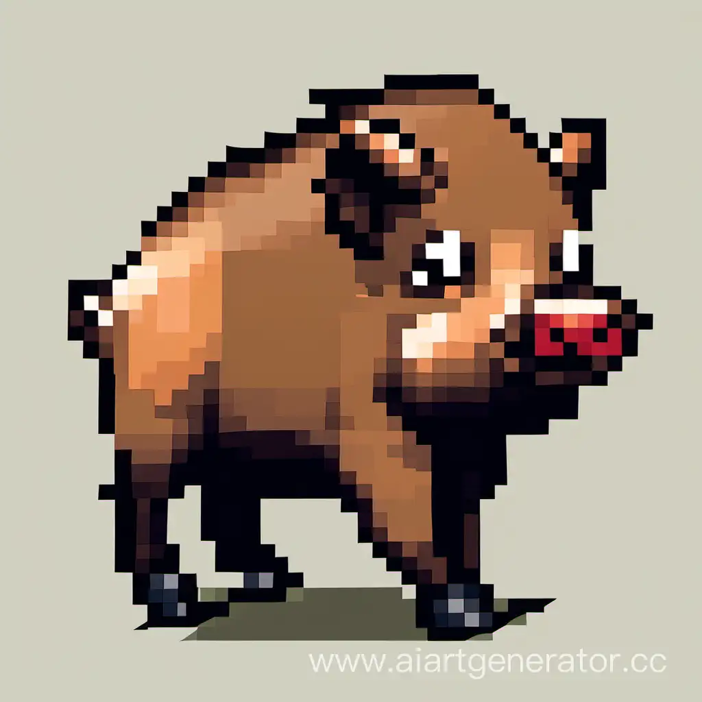 Pixel-Art-32x32-Boar-Illustration