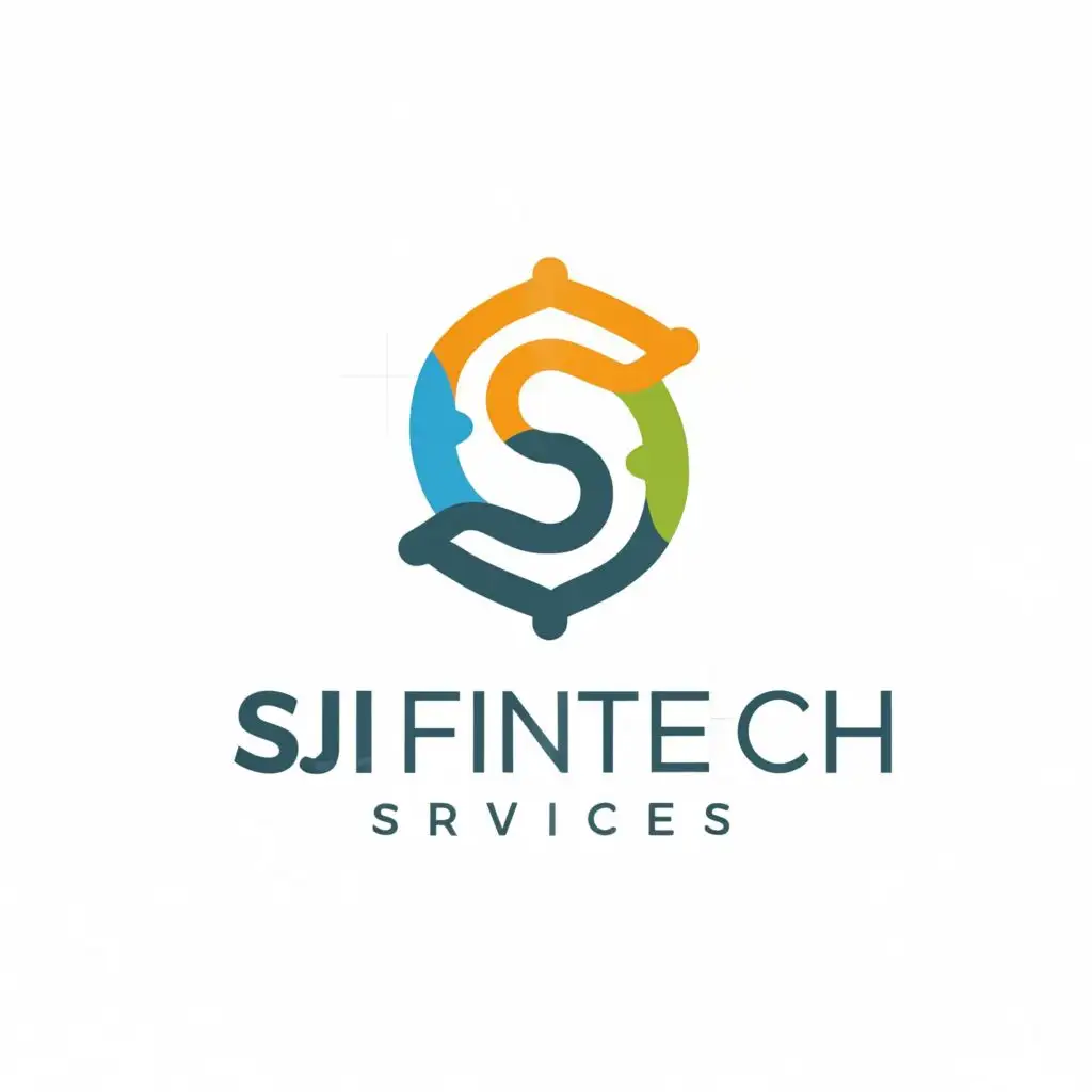 a logo design,with the text "SJI FinTech Services", main symbol:Finance and Tech,Minimalistic,be used in Finance industry,clear background