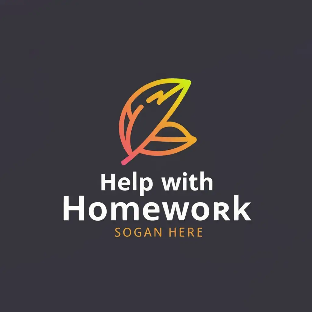 LOGO-Design-for-Homework-Help-Feather-Scroll-Emblem-for-a-Clear-Background