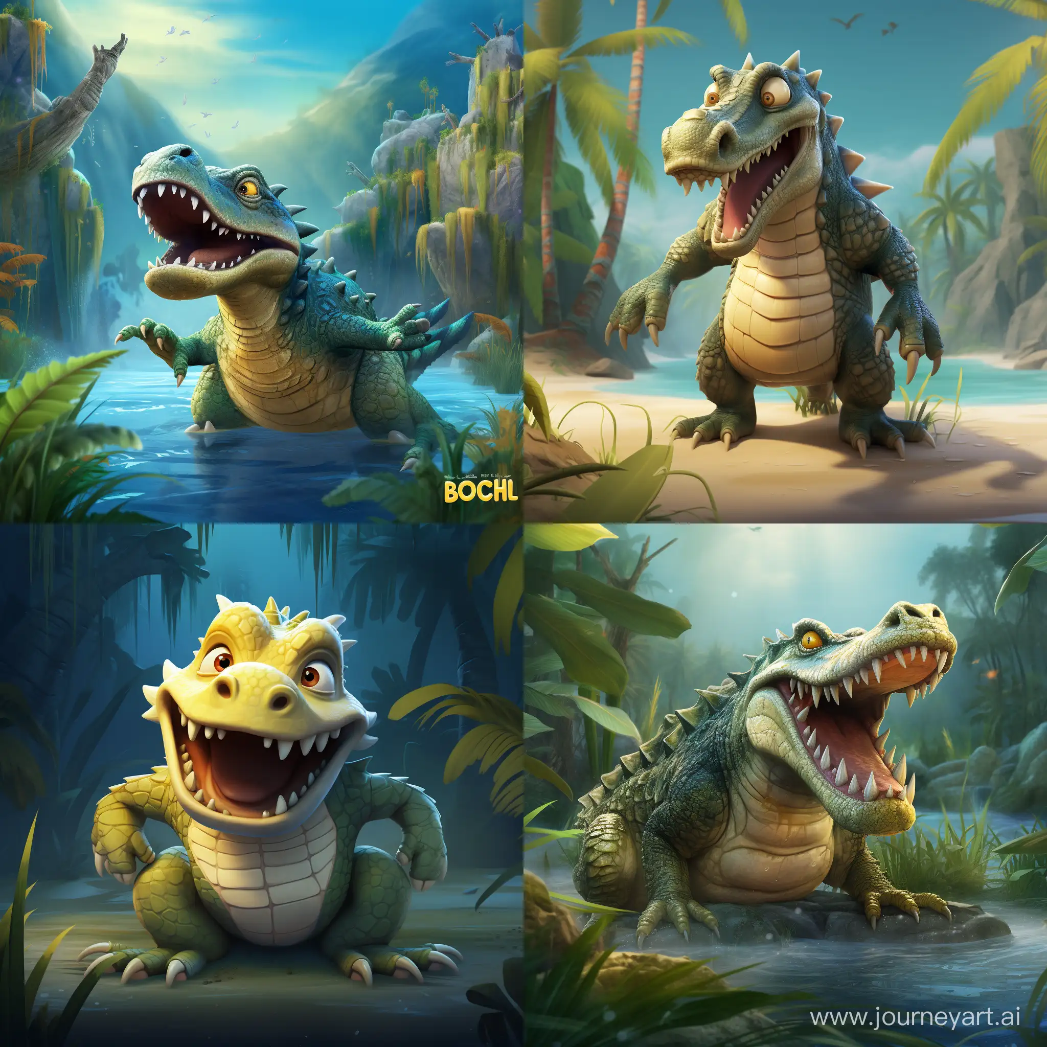 Jogo-Do-Bicho-Crocodile-Art-Colorful-and-Majestic-Reptile-in-11-Aspect-Ratio