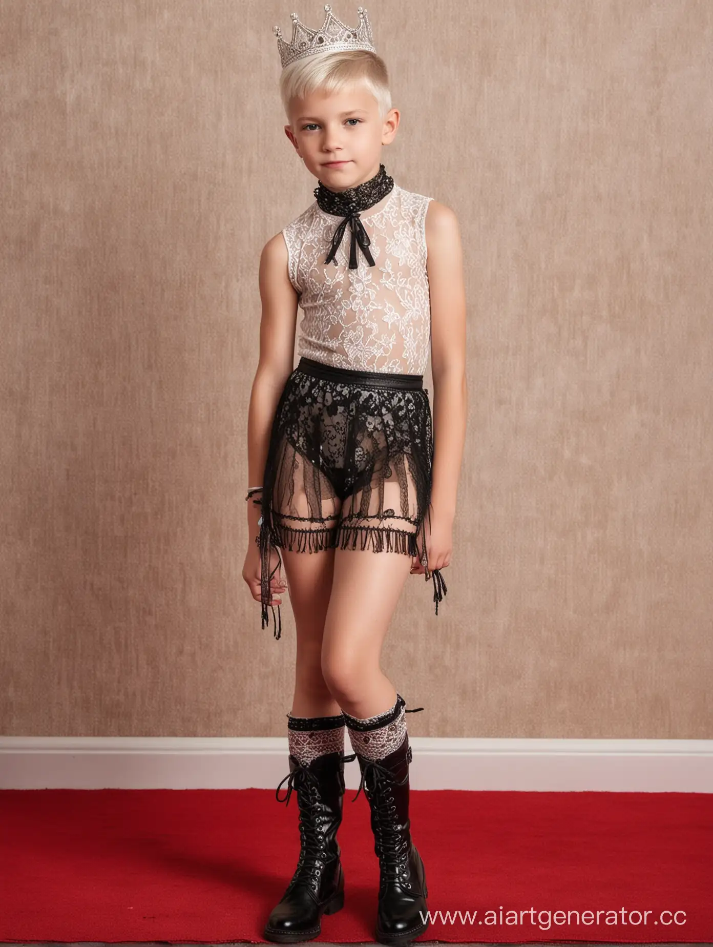 Fashion-Forward-Young-Boy-in-Lace-Attire-on-the-Red-Carpet