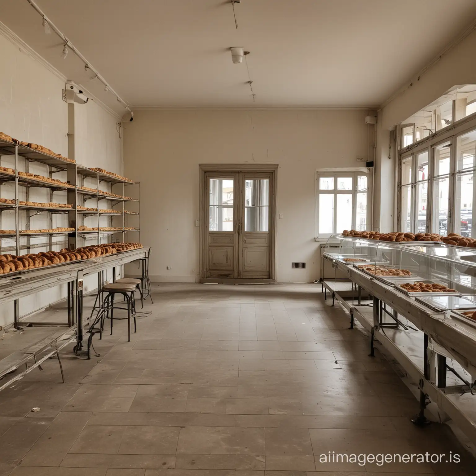 Quiet-Atmosphere-at-an-Empty-French-Bakery