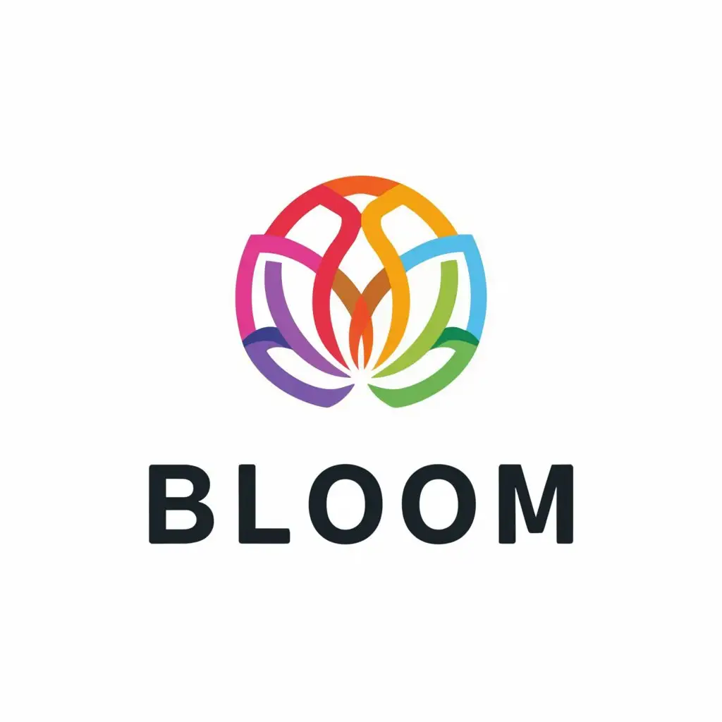 LOGO Design For Bloom Modern Typography with World Flower Bloom Symbol ...