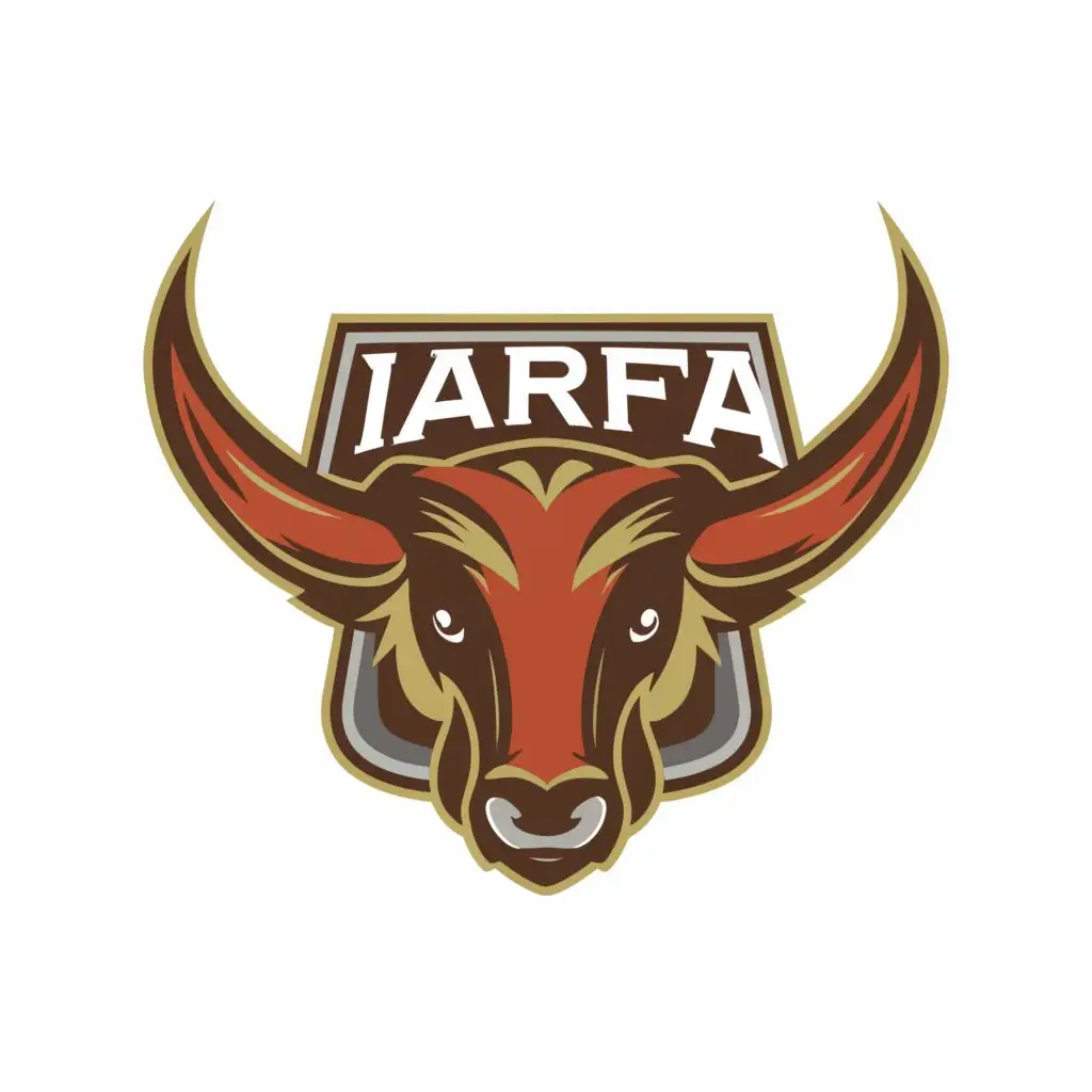 a logo design,with the text "IARFA", main symbol:Tamaraw and volley ball,complex,be used in Sports Fitness industry,clear background