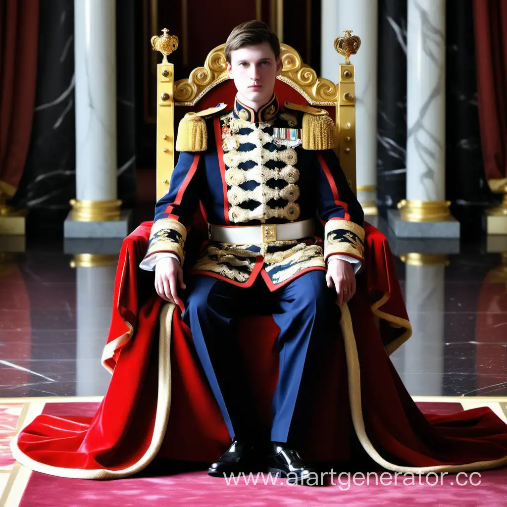 СУПЕР ИМПЕРСКО БОГАТЫЙ И АРЕСТОКРАТИЧЕСКИЙ 24 летний император Родион 1 сидит в имперском дворце на троне