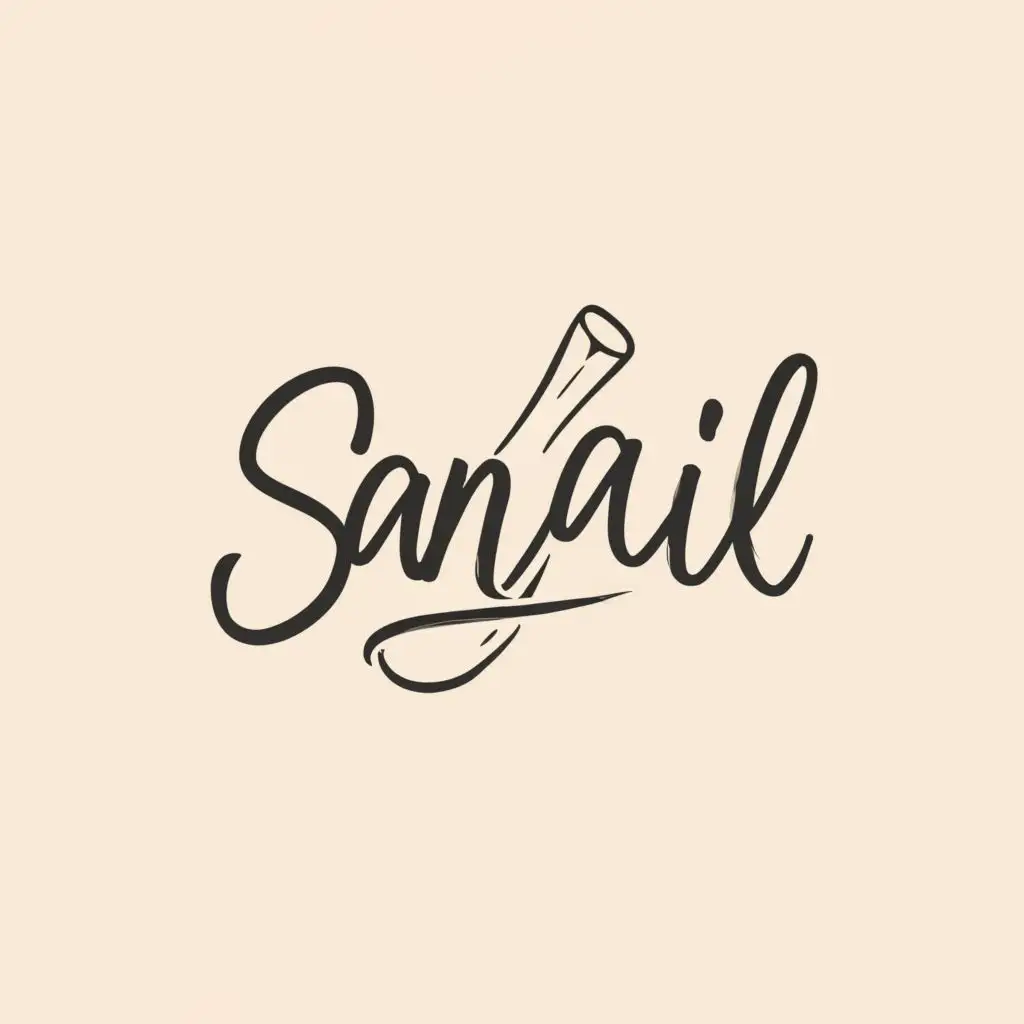 a logo design,with the text "Sanail", main symbol:nail,Minimalistic,be used in Beauty Spa industry,clear background