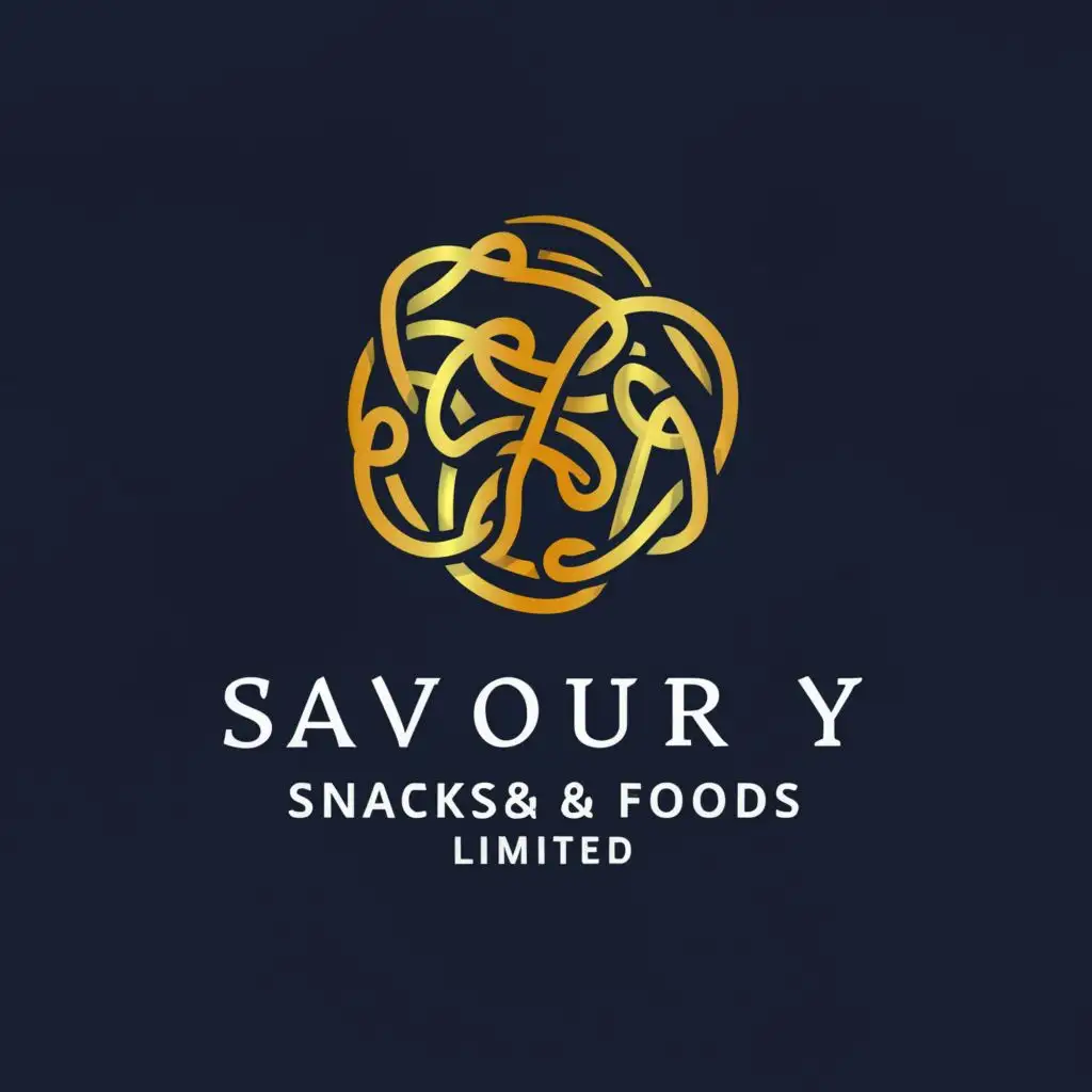 a logo design,with the text "Savoury Snacks & Foods Limited", main symbol:Dark Blue background
Add Est. 2024 in the logo. 
Keep slogan as "Wellness In Every Bite

",Moderate,clear background