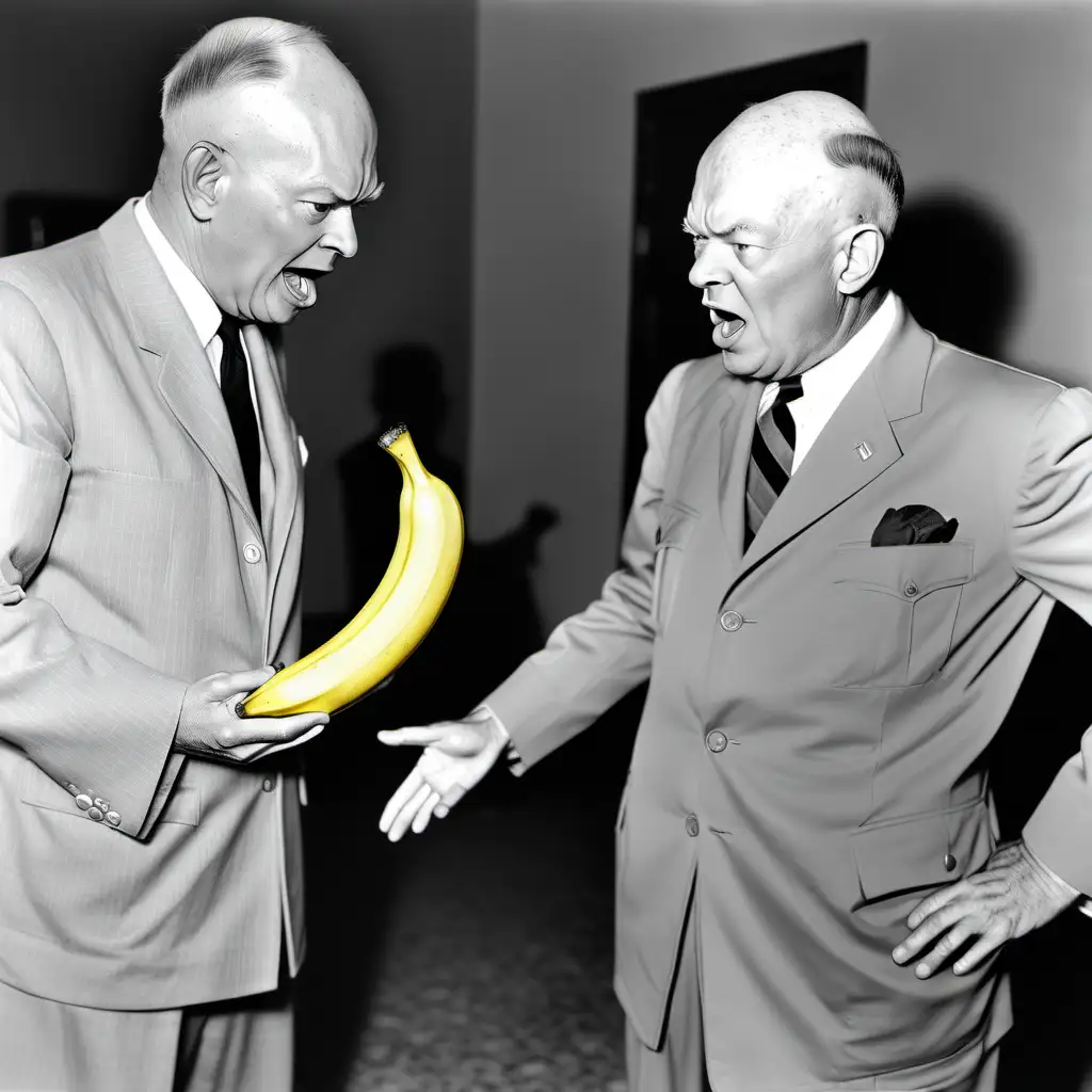 Dwight Eisenhower  arguing with a banana person