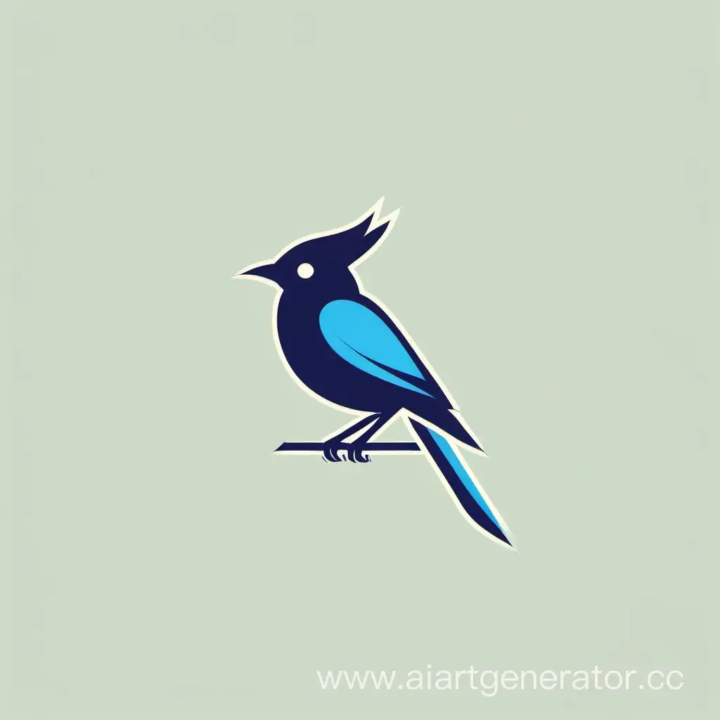 птица сойка логотип минимализм