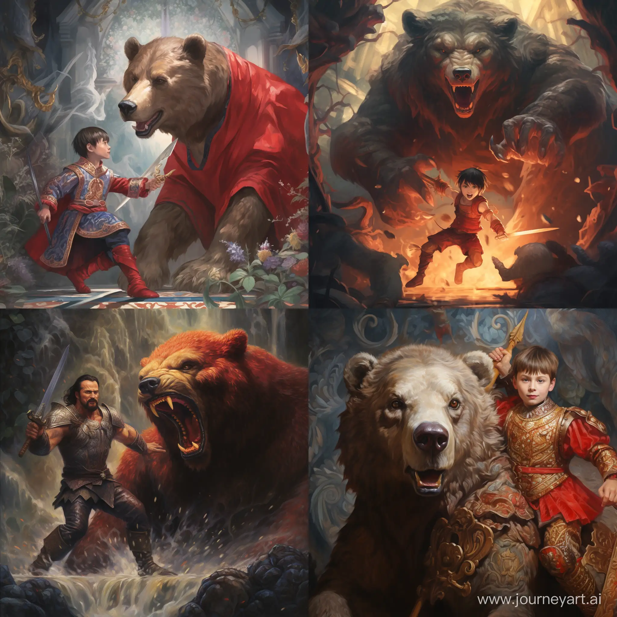 Михаила бьёт медведь 