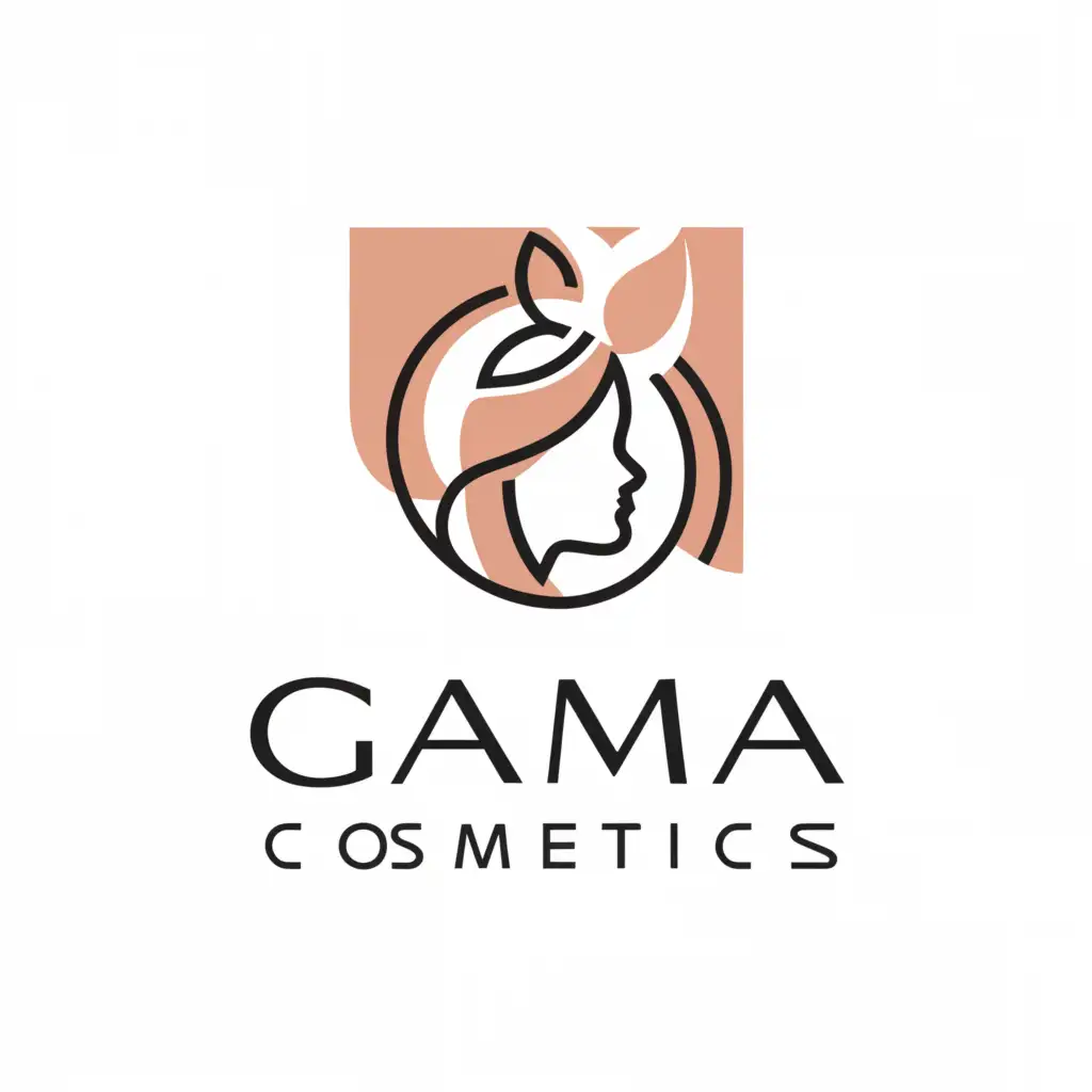 a logo design,with the text "GaMa Cosmetics", main symbol:women,Moderate,be used in Beauty Spa industry,clear background