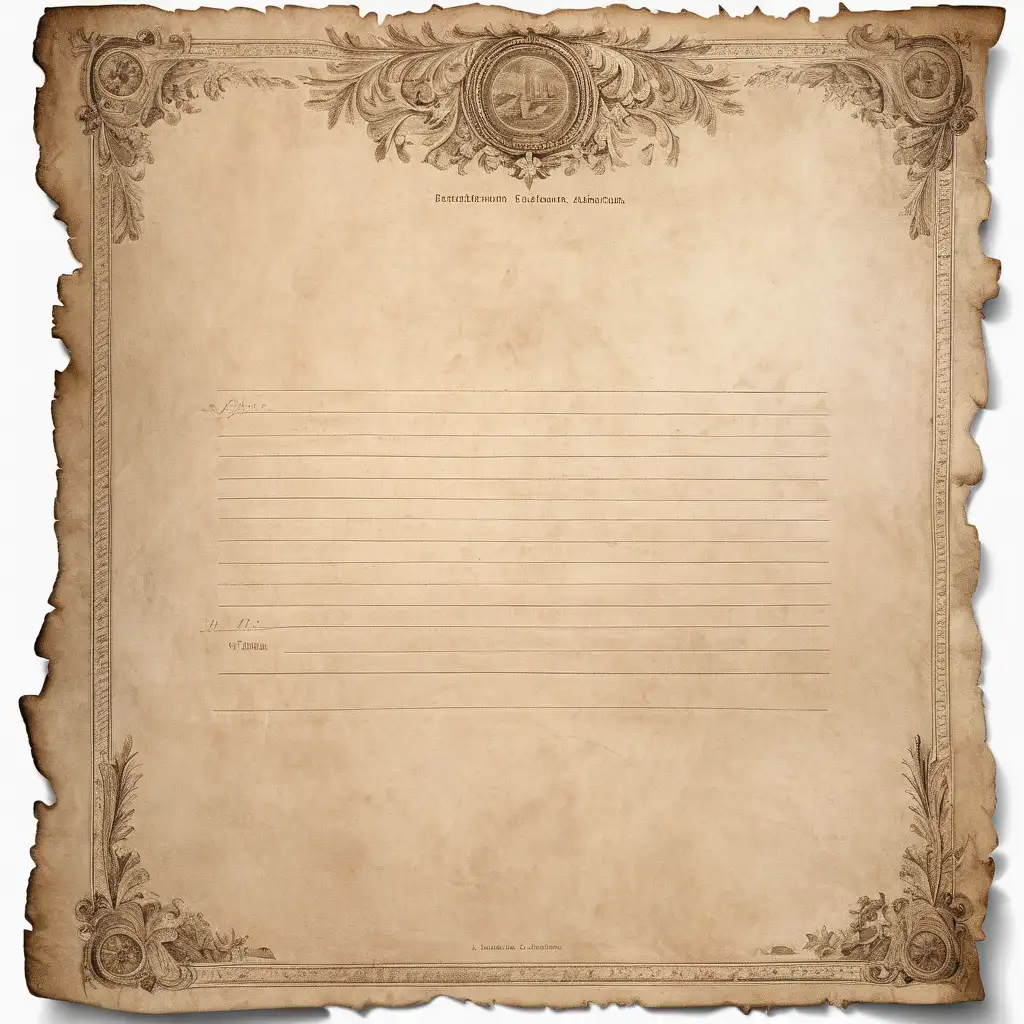 Vintage Proclamation Document with Realistic Texture by Artist Marc Guillaume Alexis Vadier