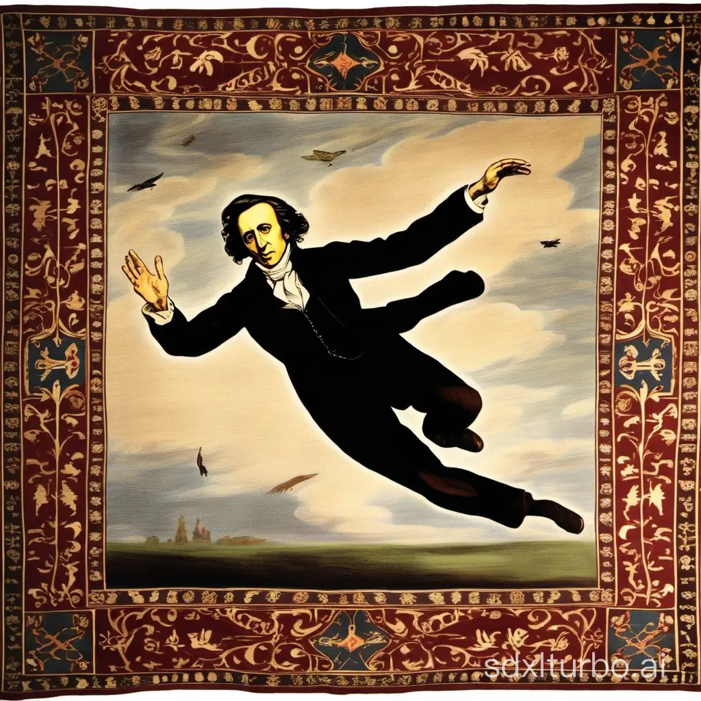 frederick chopin flying on carpet