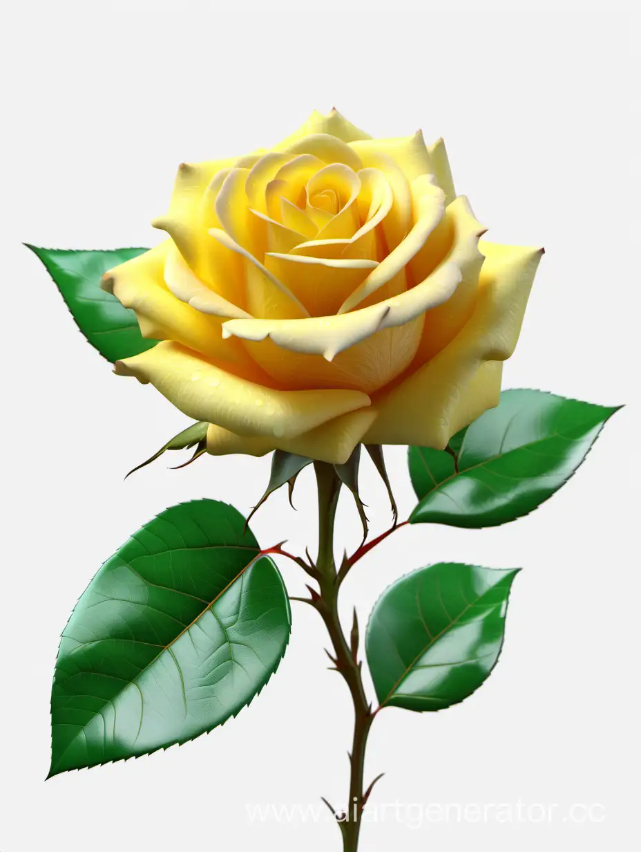 Vibrant-8K-HD-Realistic-Sky-Blue-and-Yellow-Rose-with-Fresh-Lush-Green-Leaves